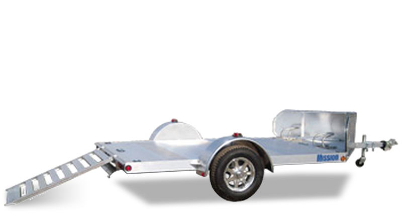 Light All Aluminum Open Motorcycle Trailers by Mission Trailers